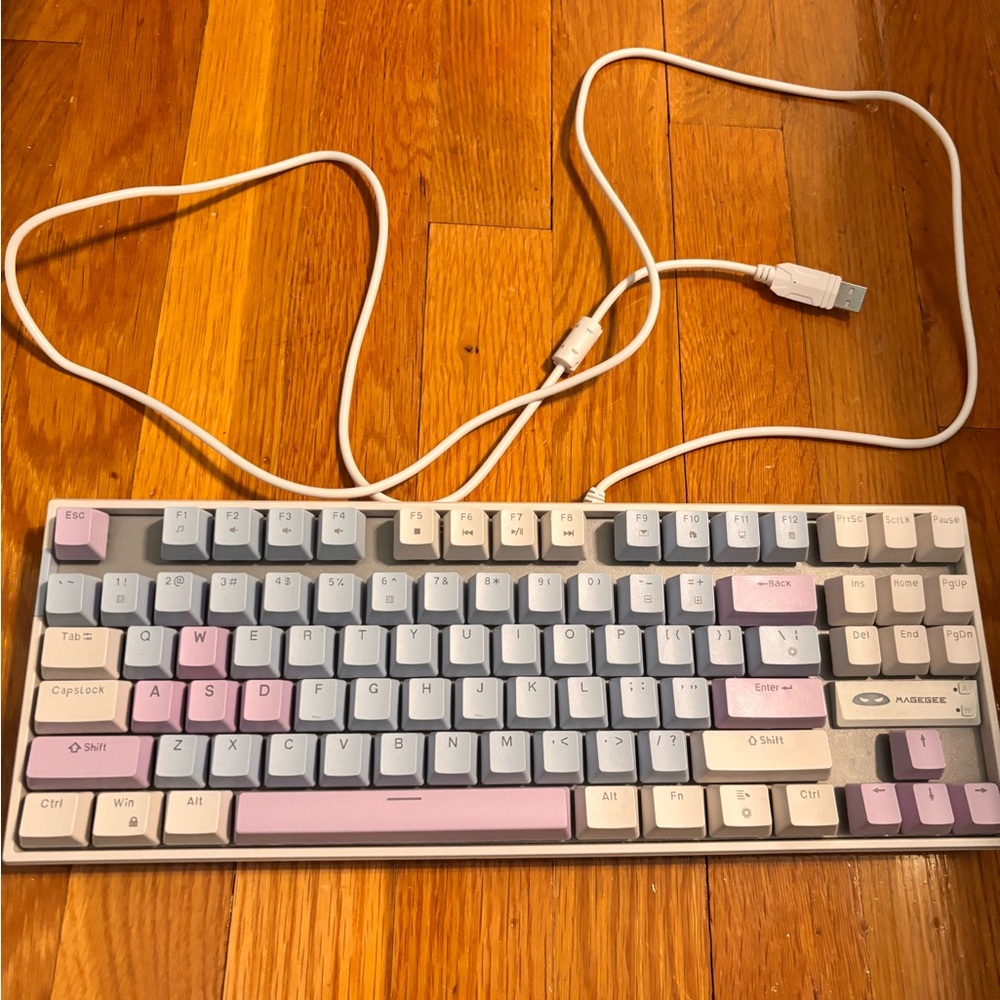 Blue and Purple Mechanical Keyboard